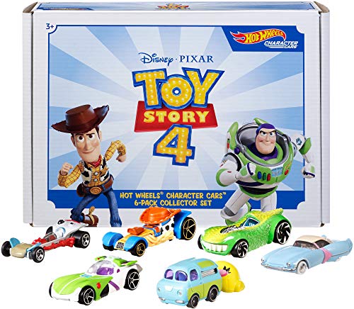 Book Cover â€‹Disney Pixar Toy Story 4 Character Cars by Hot Wheels 1:64 Scale Woody, Buzz Lightyear, Bo Peep, Forky, Ducky and Bunny, and Rex Ages 3 And Up [Amazon Exclusive]