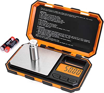 Fuzion Digital Pocket Scale, 200g x 0.01g Jewelry Gram Scale, 6 Units Conversion Mini Scale with LCD Display, Tare Function for Food, Jewelry, Medicine, Coffee (Battery Included)