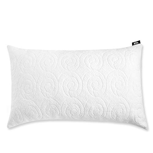 Allo Shredded Memory Foam Pillow, Adjustable Hypoallergenic Infused Fill Bed Pillow, Removable Bamboo Derived Rayon Cover (1 Pack, King)