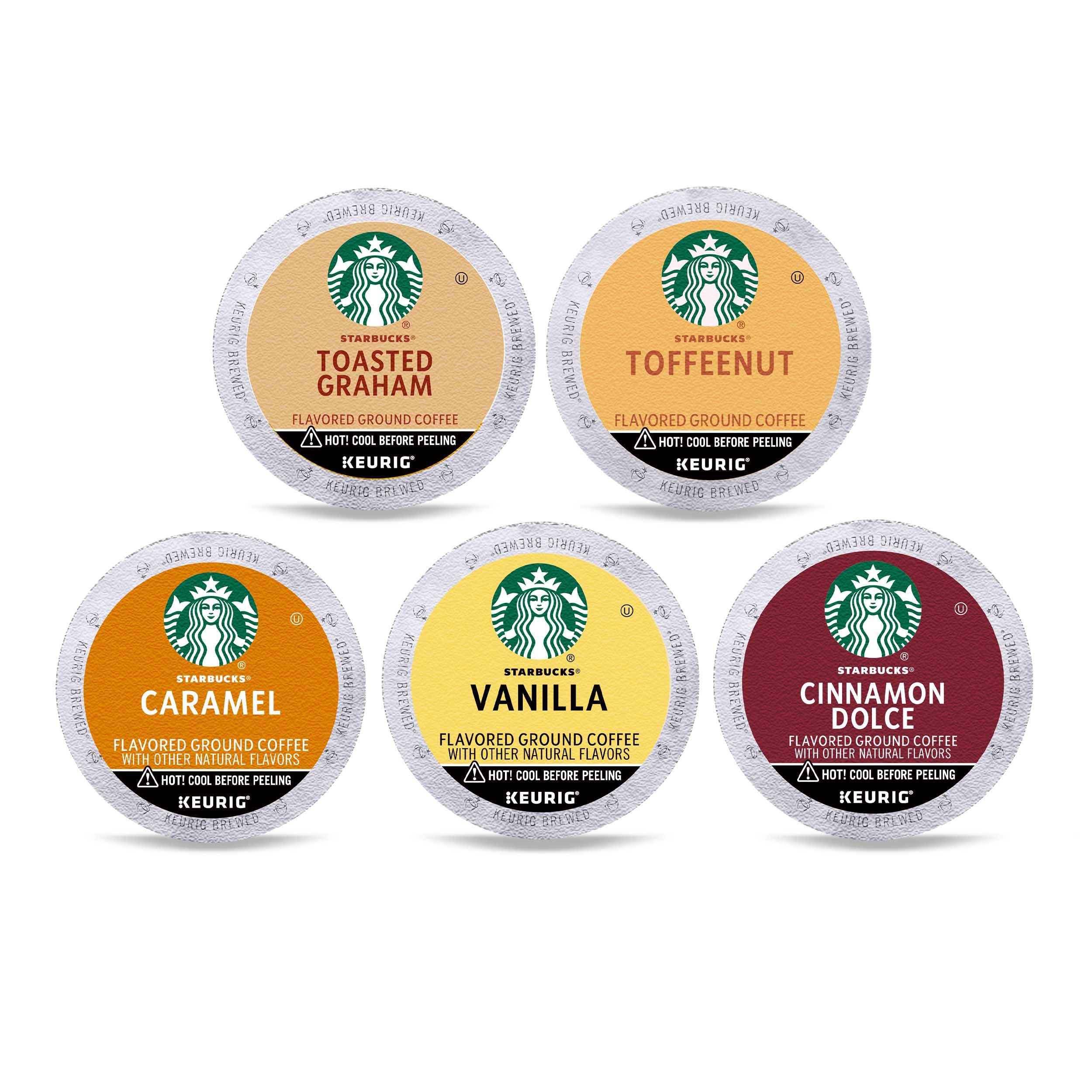 Book Cover Starbucks K-Cup Coffee Pods—Flavored Coffee—Variety Pack for Keurig Brewers—Naturally Flavored—100% Arabica—1 box (40 pods total) Flavored Variety Pack 40 Count (Pack of 1)