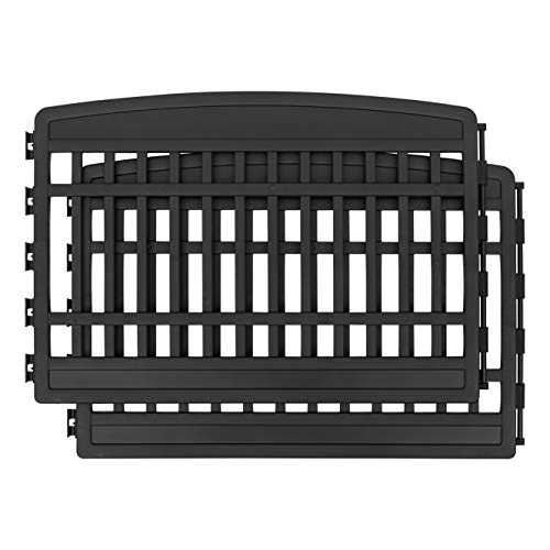 IRIS USA 24" 2-Panel Add-On Panels, Pet Dog Puppy Playpen, Foldable, Customizable, Black