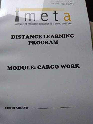 Distance Learning Program Cargo Work
