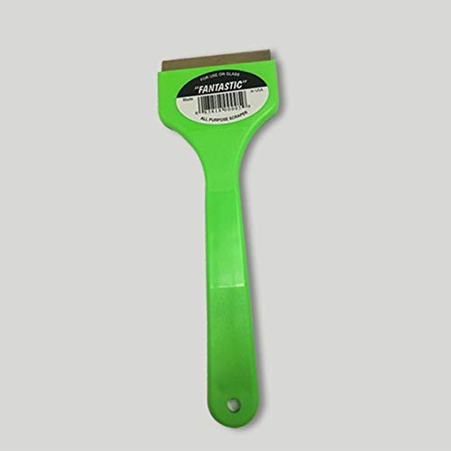 C J Industries F-1 Fantastic Ice Scraper with Brass Blade, Green
