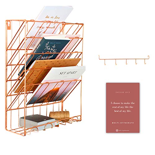 Multi-Hyphenate Wall Document Organizer (Rose Gold)