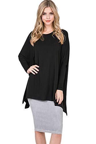 Ellie Top| Women's Oversized Top with Batwing Sleeves| T-Shirt Loose Tops | Casual Work Party Tee|