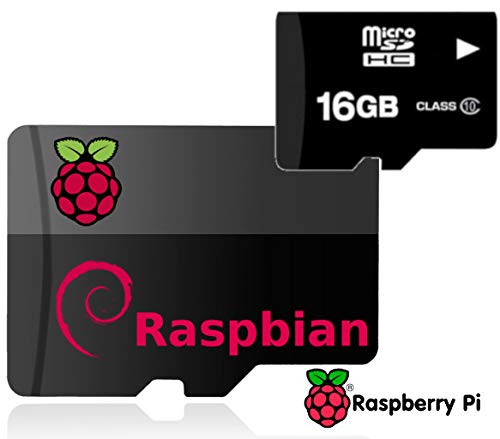 16GB Raspberry Pi Noobs Preloaded Micro SD Card, Fast Class 10, Works with Pi 3 Model B+ (Plus), Model B, Pi 3 Model A+, Pi2, Zero | Compatible with All Pi Models