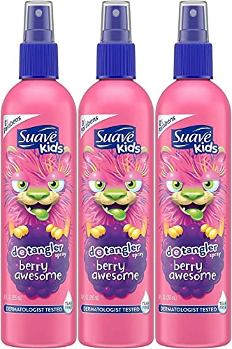 Suave Kids Detangler Spray, Berry Awesome, 10 Fluid Ounce (Pack of 3)
