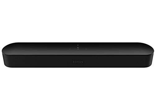 All-new Sonos Beam , Compact Smart TV Soundbar with Amazon Alexa voice control built-in. Wireless home theater and streaming music in any room. (Black) (Renewed)