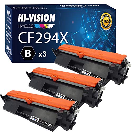 HI-VISION HI-YIELDS Compatible Toner Cartridge Replacement for HP CF294X (with Chip) 3-Pack Works with Pro MFP M118dw M148dw M148fdw M118 M148 Printer