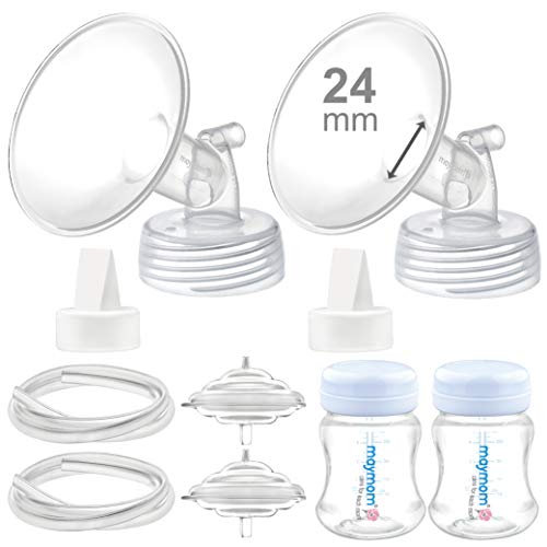 Maymom Pump Parts Spectra S2 Spectra S1, 24 mm Flange Valve Tube Bottle Backflow Protector, Not Original Spectra S2 Accessories Replace Spectra Duckbill Valve Spectra Bottle Spectra (24mm Flange)