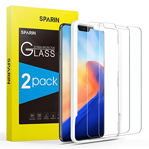 Book Cover SPARIN 2 Pack Screen Protector for OnePlus 6, Tempered Glass Screen Protector 6.28 Inch