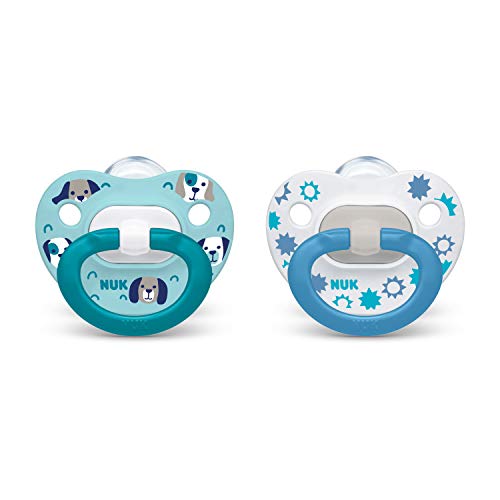NUK Orthodontic Pacifiers, Girl, 6-18 Months, 2 Pack (Colors May Vary)