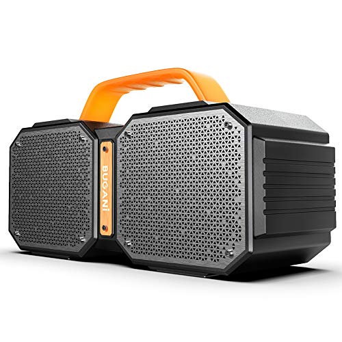Book Cover Bluetooth Speaker, BUGANI M83 Waterproof Outdoor Speaker Bluetooth 5.0, 2400 Minutes Playtime with Charge Your Phone, 40W Wireless Stereo Pairing Booming Bass Speaker, for Gym, Party
