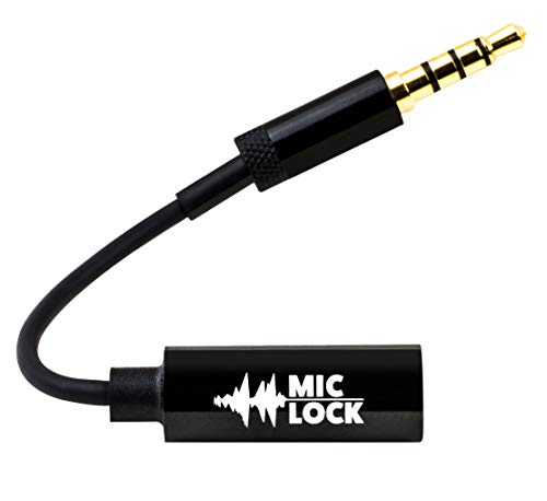 Mic-Lock with SOUNDPASS Microphone Blocker (2 Pack) - Signal Blocking Device 3.5mm for Laptops, Smartphones & Desktop Computers Security, Privacy, Counter-Surveillance - Hear Music No Eavesdropping