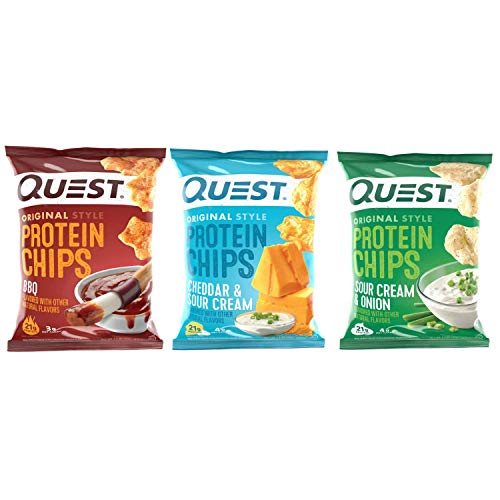 Quest Protein Chips - Variety - 30 Count (BBQ, Cheddar and Sour Cream, Sour Cream and Onion)
