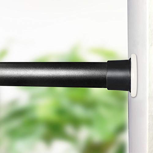 GoodtoU Tension Curtain Rod Tension Rods Black 42-83 inch