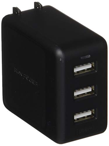 USB Wall Charger 3-Port 30W RAVPower Travel Charger Multi Port USB Charger Charging Station Adapter, Compatible iPhone Xs Max XR X 8 7 Plus, Ipad Pro Air Mini, Galaxy S9 S8 Note 8 and More (Black)
