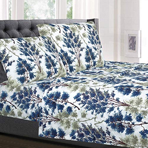 Sweet Home Collection 1800 Thread Count Bed Set Egyptian Quality Brushed Microfiber 4 Piece Deep Pocket Sheets, California King, Florence