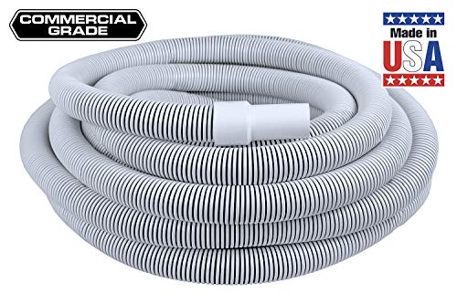 Poolmaster Commercial In-Ground Swimming Pool Vacuum Hose With Swivel Cuff, 1 1/2-Inch x 50-Foot