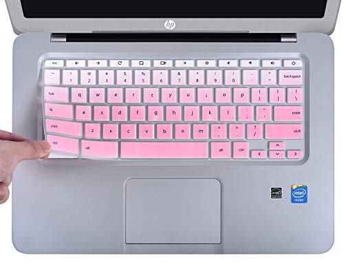Keyboard Cover for HP X360 14a Chromebook 14", HP Chromebook 14a-na/ca 14a-na1043cl 14a-na0226nr 14a-na0031wm, HP Chromebook 14-db/ca/ak Series 14-ca064dx, HP Chromebook 14 G2 G3 G4 G5, Ombre Pink