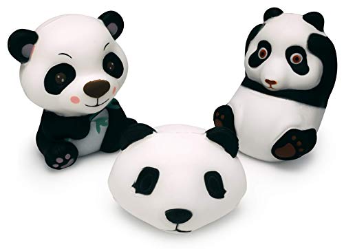 Super Slow Rising Squishies Pack. Includes a Set of 3 Squishy Jumbo Panda Bear. Large Soft Scented Cute Kawaii, Colorful Animal Stress Relief Toy for Kids and Adults. Amazing Squeeze Toys