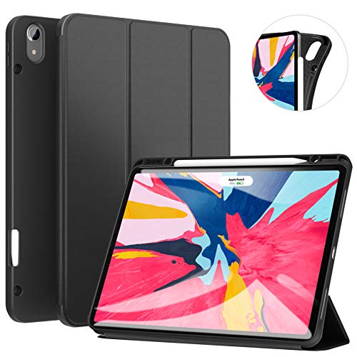 ZtotopCase for iPad Pro 12.9 Inch 2018, Full Body Protective Rugged Shockproof Case with iPad Pencil Holder, Auto Sleep/Wake, Support iPad Pencil Charging for iPad Pro 12.9 Inch 3rd Gen - Black