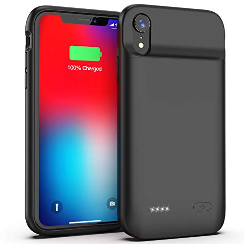 Swaller Battery Case for iPhone XR, Slim Protective Charger Case for iPhone XR Extended Battery Case, 4000mAh Rechargeable Charging Case Compatible with iPhone XR ()
