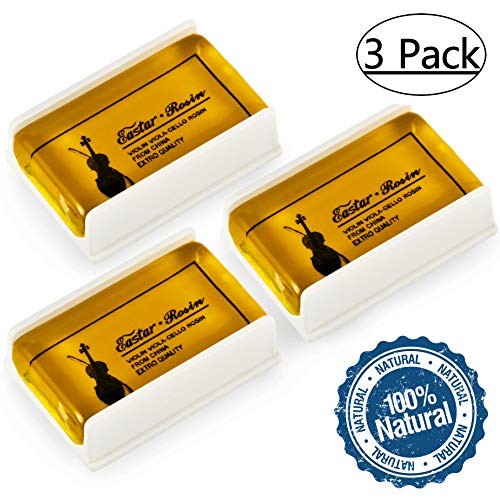 Eastar EAC-RO1 3 Pack Rosin Suits for Violin Viola Cello Rosin for Bows (3 Pack)