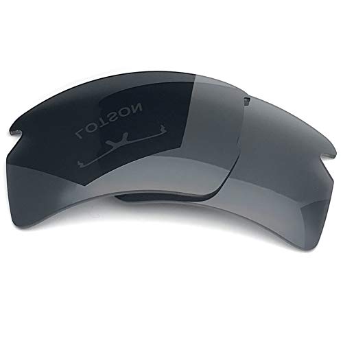 LOTSON Replacement Dark Black Polarized Sunglasses Lenses for Oakley Flak 2.0 XL OO9188