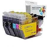 Linkcolor Compatible LC3011 LC3013 Ink Cartridge Replacement for Brother LC-3011 LC3011 Ink Cartridge for Brother MFC-J491DW MFC-J497DW MFC-J690DW MFC-J895DW(2 Black,1 Cyan,1 Magenta 1 Yellow) 5-Pack