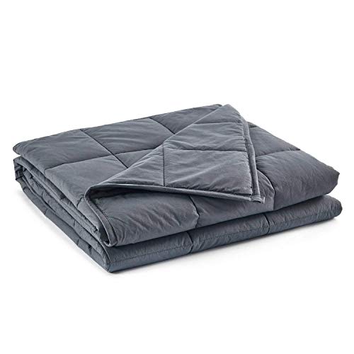 RelaxBlanket Kids Weighted Blanket | 40''x60'',7lbs | for Child Between 60-90 lbs | Premium Cotton Material with Glass Beads | Dark Grey