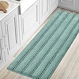 H.VERSAILTEX Bathroom Rugs Bath Mat Runner Rug Non Slip Kitchen Rug Extra Long Bath Rug Runners Oversized 59" x 20" Absorbent Washable Dry Fast Plush Area Rug for Bathroom/Bedroom - Eggshell Blue