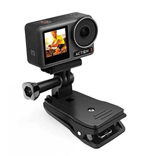 STARTRC 360° Rotation Backpack Mount for DJI Osmo Action 4, Shoulder Strap Expansion Adapter Mount for DJI Osmo Action/Pocket 2 Camera Accessories Kit, for GoPro Hero 11 Combo Accessories