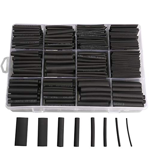 2 Pcs 3/4 inch (Diameter) 3:1 Dual Wall Adhesive Heat Shrink Tubing Kit, Large Wire Shrinkable Tube Wrap by MILAPEAK (4 Feet, Black & Red)