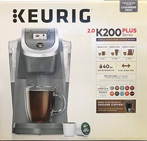 Book Cover Keurig K200 Single Serve K-Cup Pod Coffee Maker - - Cashmere Gray - Limited Edition