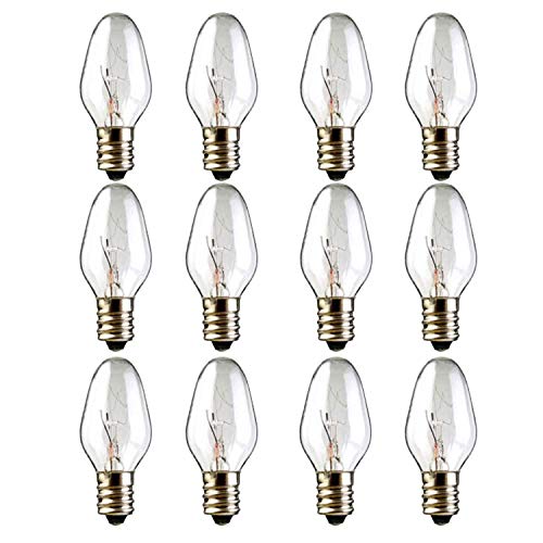 12-Pack, 15 Watt Wax Melt Warmer Light Bulbs for Scentsy Plug-in Nightlight Warmer Wax Diffuser and Candle Warmers