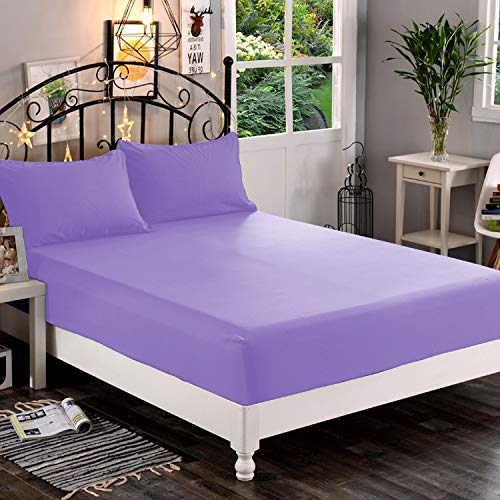 Premium Hotel Quality 1-Piece Fitted Sheet, Luxury & Softest 1500 Thread Count Egyptian Quality Bedding Fitted Sheet Deep Pocket up to 16inch, Wrinkle and Fade Resistant