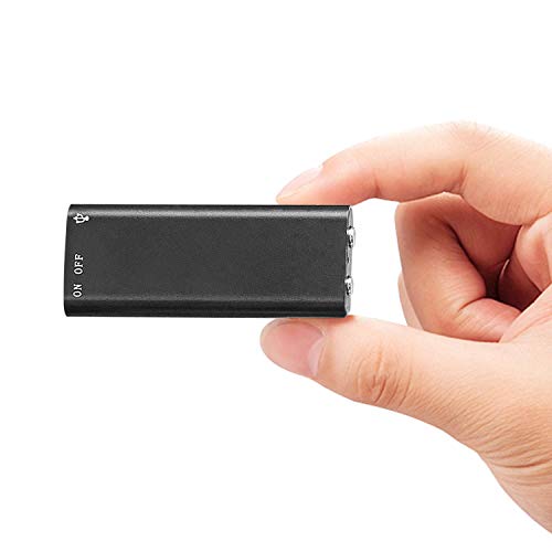 Mini Voice Recorder,USB Voice Recorder with MP3,Rechargeable Digital Voice Recorder, 8GB Memory by Seanme(Black)
