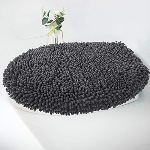 MAYSHINE Seat Cloud Bath Washable Shaggy Microfiber Standard Toilet Lid Covers for Bathroom -Lavender