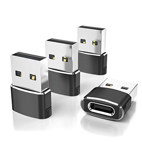 Book Cover USB C Female to USB Male Adapter 4Pack,Type A Power Charger Cable Connector for iPhone 11 12 13 Pro Max Mini,XR SE,Airpods iPad 8 9 Air 4,Samsung Galaxy Note 10 20 S20 Plus S21 21 Ultra,Google Pixel