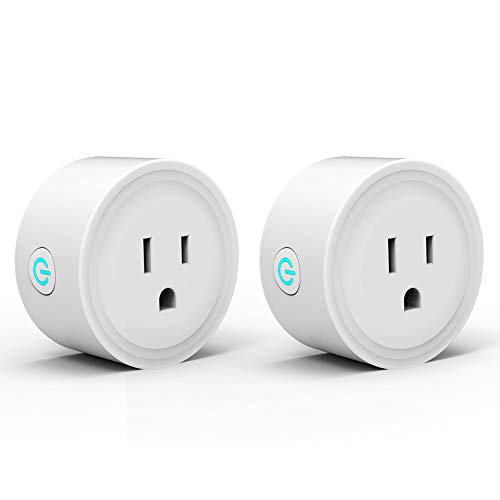 Book Cover Alexa Smart Plugs, WiFi Outlet Socket 2 Pack, Smart Outlets Remote Control Timer/On/Off Switch, Work with Google Home/IFTTT, Smart Life APP, ETL FCC Listed