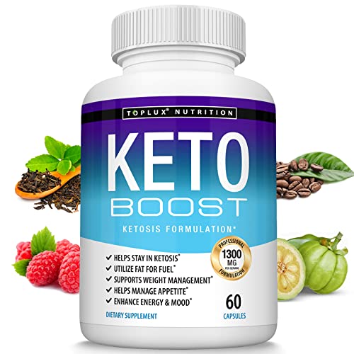 Keto Boost Diet Pills Ketosis Supplement - Natural Exogenous Keto Formula Support Energy & Focus, Advanced Ketones for Ketogenic Diet, Keto Diet Pills, for Men Women, Toplux Supplement