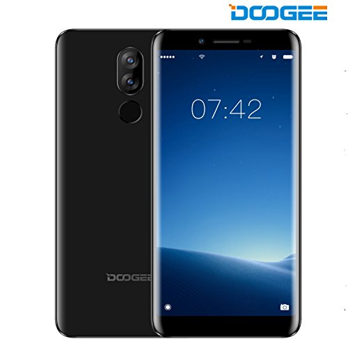 DOOGEE X60L 4G Unlocked Cell Phone Android - 5.5" Screen - 16GB ROM + 128GB Expandable Storage - 13MP + 8MP Dual-Lens Camera - 3300mAh Battery Fingerprint ID Unlocked Dual SIM Smartphone - Black