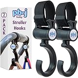 PBnJ baby Stroller Hooks 2 Pack Organizer Clip Travel Purse Shopping Diaper Bags