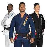 Sanabul Core Competition BJJ Gi for Men & Women Preshrunk Fabric IBJJF Approved Brazilian Jiu Jitsu Training & Competition Gi - NAVY/ORANGE, A3