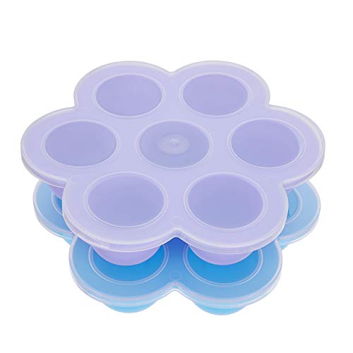Aozita Silicone Egg Bites Molds for Instant Pot 6,8 Qt, Pressure Cooker Accessories, Reusable Baby Food Storage with Silicone Spoons, Sous Vide Egg Poacher