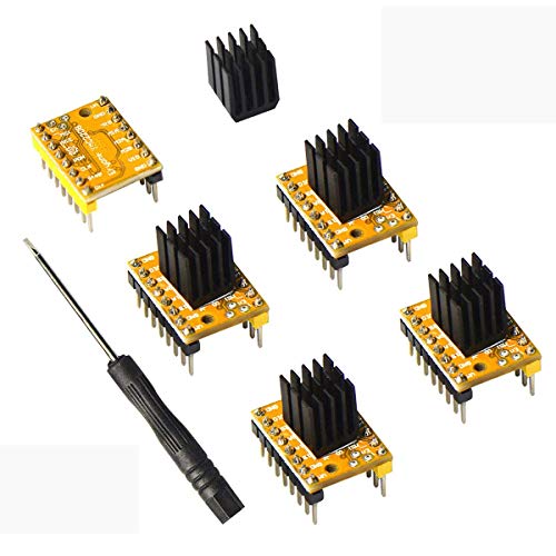 ERYONE TMC2208 V1.2 3D Printer Stepper Motor Driver Module with Heat Sink Screwdriver for Mother Boards Reprap MKS Prusa and More (5pcs/Pack)