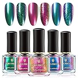 BORN PRETTY Magic Nail Polish Chameleon Sequins Multi Chrome nail polish Varnish 6 Bottles Sets