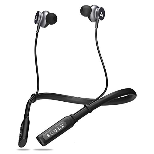 Boult Audio ProBass Curve Neckband in-Ear Wireless Earphones with Latest Bluetooth 5.0 Without Vibration,IPX5 Sweatproof Headphones with Long Battery Life & Flexible Headset with in-Built Mic (Black)