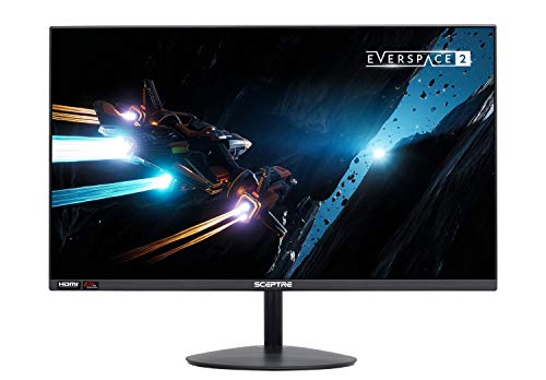 Sceptre 24" 75Hz Full HD 1080P LED Monitor HDMI VGA Build in Speakers, Brushed Black 2019 (E248W-19203S)